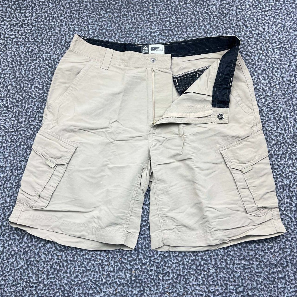 Alpine Design Cargo Shorts Men 36 Khaki Tan Hiking Outdoor Trail Pockets